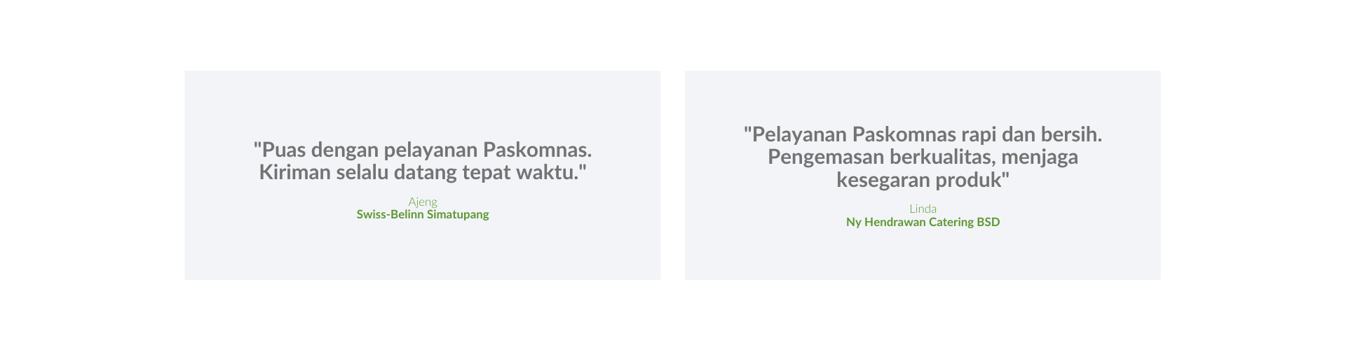 Paskomnas Testimonial